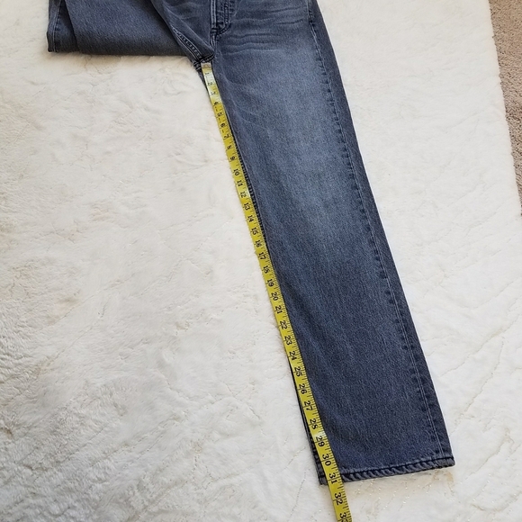 GRLFRND Mica High-Rise Straight-Leg Jeans in Black Smoke - Picture 5 of 12